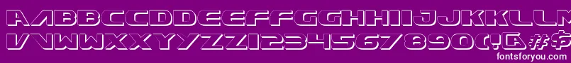 Xcelv3s Font – White Fonts on Purple Background