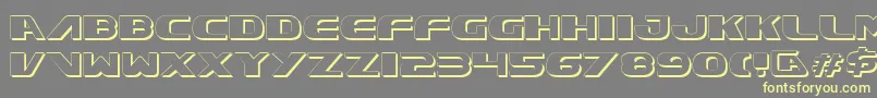 Xcelv3s Font – Yellow Fonts on Gray Background