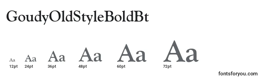 GoudyOldStyleBoldBt Font Sizes