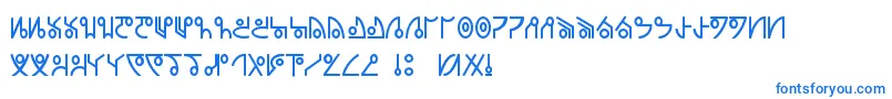 フォントDeadspaceUnitology – 白い背景に青い文字