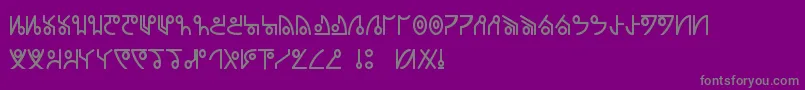 フォントDeadspaceUnitology – 紫の背景に灰色の文字