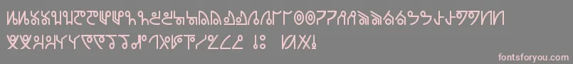 フォントDeadspaceUnitology – 灰色の背景にピンクのフォント