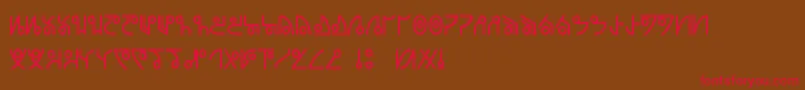 DeadspaceUnitology Font – Red Fonts on Brown Background