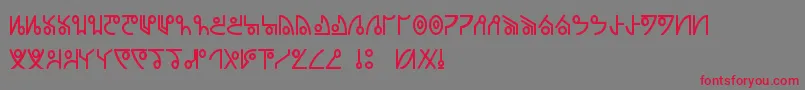 フォントDeadspaceUnitology – 赤い文字の灰色の背景