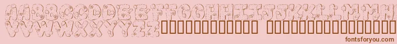 101Cacti Font – Brown Fonts on Pink Background
