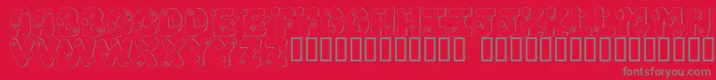 101Cacti-Schriftart – Graue Schriften auf rotem Hintergrund