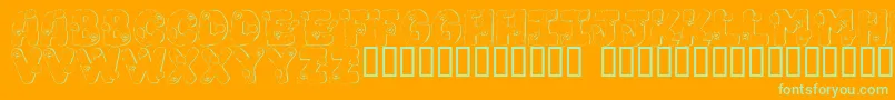 101Cacti Font – Green Fonts on Orange Background