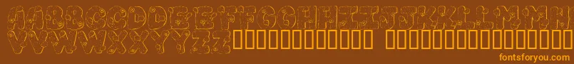 101Cacti Font – Orange Fonts on Brown Background