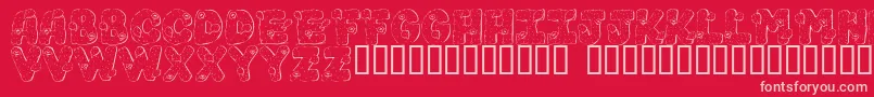 101Cacti Font – Pink Fonts on Red Background
