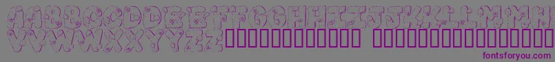 101Cacti Font – Purple Fonts on Gray Background