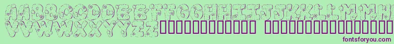 101Cacti Font – Purple Fonts on Green Background