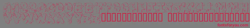 101Cacti Font – Red Fonts on Gray Background