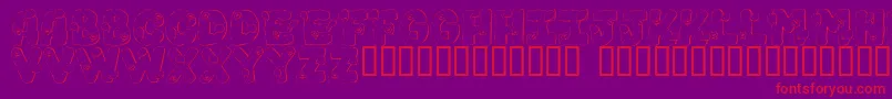 101Cacti Font – Red Fonts on Purple Background