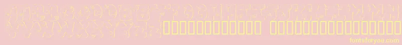 101Cacti Font – Yellow Fonts on Pink Background