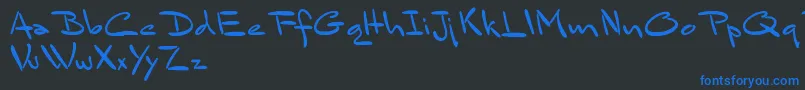 BluelminSandsfort-Schriftart – Blaue Schriften auf schwarzem Hintergrund