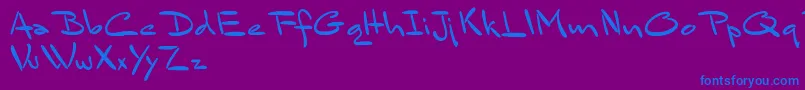 BluelminSandsfort Font – Blue Fonts on Purple Background