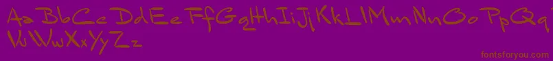 BluelminSandsfort Font – Brown Fonts on Purple Background