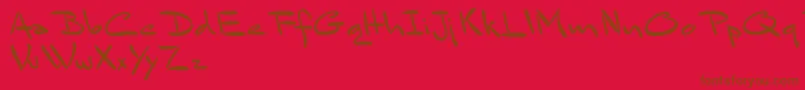 BluelminSandsfort Font – Brown Fonts on Red Background