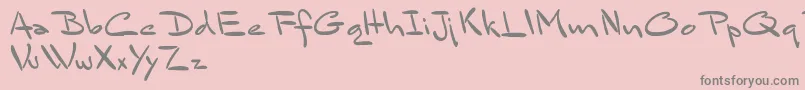 Шрифт BluelminSandsfort – серые шрифты на розовом фоне