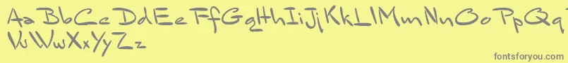 BluelminSandsfort Font – Gray Fonts on Yellow Background