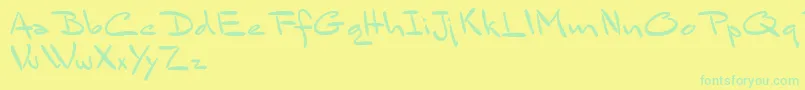 BluelminSandsfort Font – Green Fonts on Yellow Background