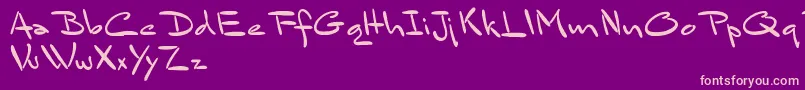 BluelminSandsfort Font – Pink Fonts on Purple Background