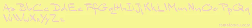 BluelminSandsfort Font – Pink Fonts on Yellow Background