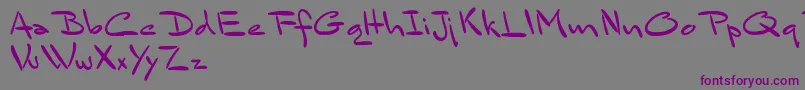 BluelminSandsfort Font – Purple Fonts on Gray Background