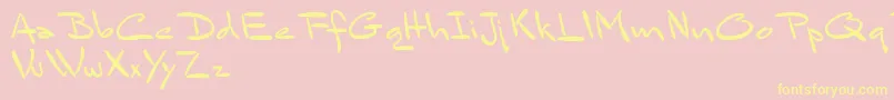 BluelminSandsfort Font – Yellow Fonts on Pink Background