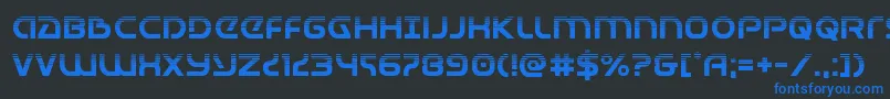 Universaljackhalf Font – Blue Fonts on Black Background