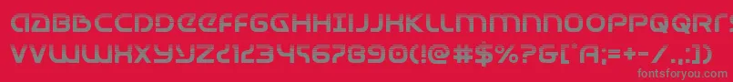 Universaljackhalf Font – Gray Fonts on Red Background