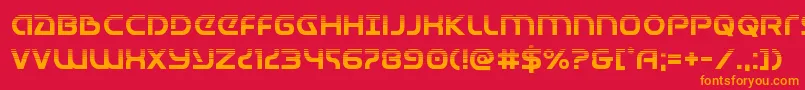 Universaljackhalf Font – Orange Fonts on Red Background