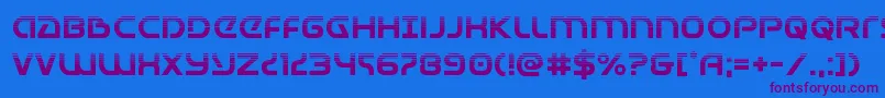 Universaljackhalf Font – Purple Fonts on Blue Background