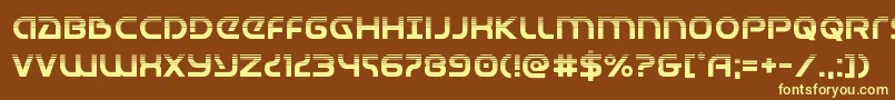 Universaljackhalf Font – Yellow Fonts on Brown Background