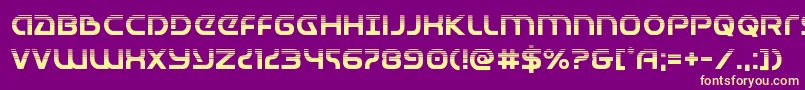 Universaljackhalf Font – Yellow Fonts on Purple Background