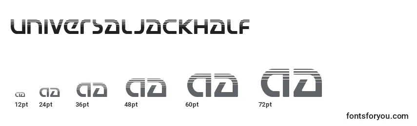 Размеры шрифта Universaljackhalf