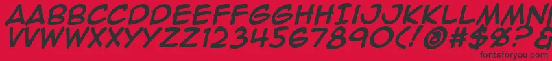 フォントAnimeace2Bld – 赤い背景に黒い文字