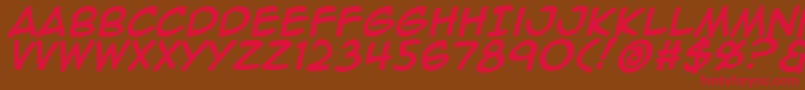 Animeace2Bld Font – Red Fonts on Brown Background