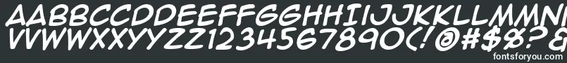 Шрифт Animeace2Bld – белые шрифты на чёрном фоне