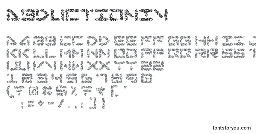 Schriftart AbductionIv – Alphabet, Zahlen, spezielle Symbole