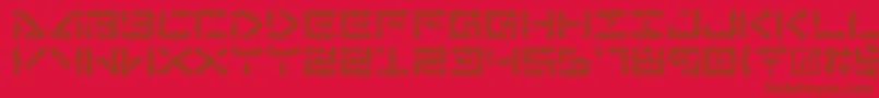 AbductionIv Font – Brown Fonts on Red Background