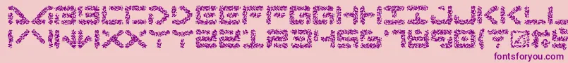 AbductionIv Font – Purple Fonts on Pink Background