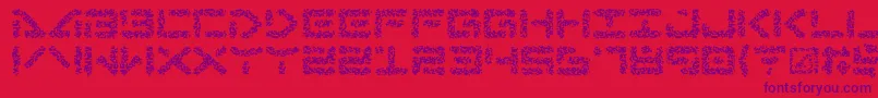 AbductionIv Font – Purple Fonts on Red Background