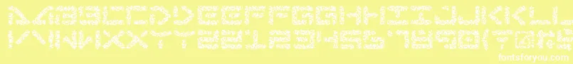 AbductionIv Font – White Fonts on Yellow Background