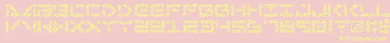 AbductionIv Font – Yellow Fonts on Pink Background