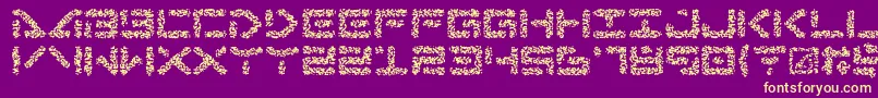 AbductionIv Font – Yellow Fonts on Purple Background