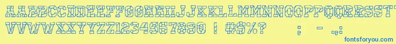 Cfirobotregular Font – Blue Fonts on Yellow Background