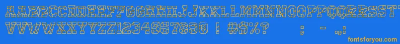 Cfirobotregular Font – Orange Fonts on Blue Background