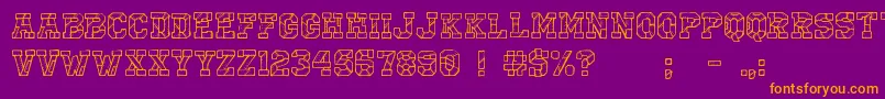 Cfirobotregular Font – Orange Fonts on Purple Background