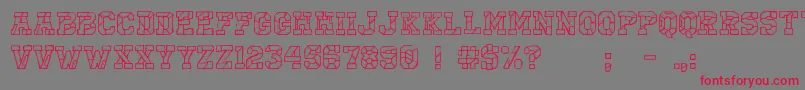 フォントCfirobotregular – 赤い文字の灰色の背景